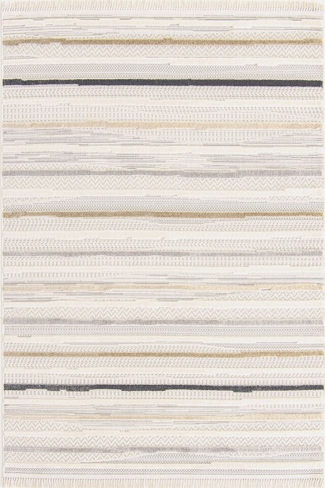 Bonn 8803 Bej Halı – Modern Geometrik Desenli Tozumaz Halı 200x290