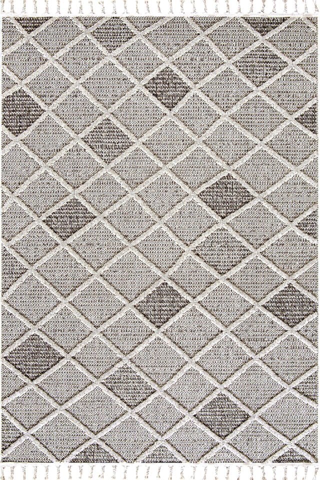 Dekorenti Bukle 1411 Krem - Geometrik Desenli İskandinav Halı