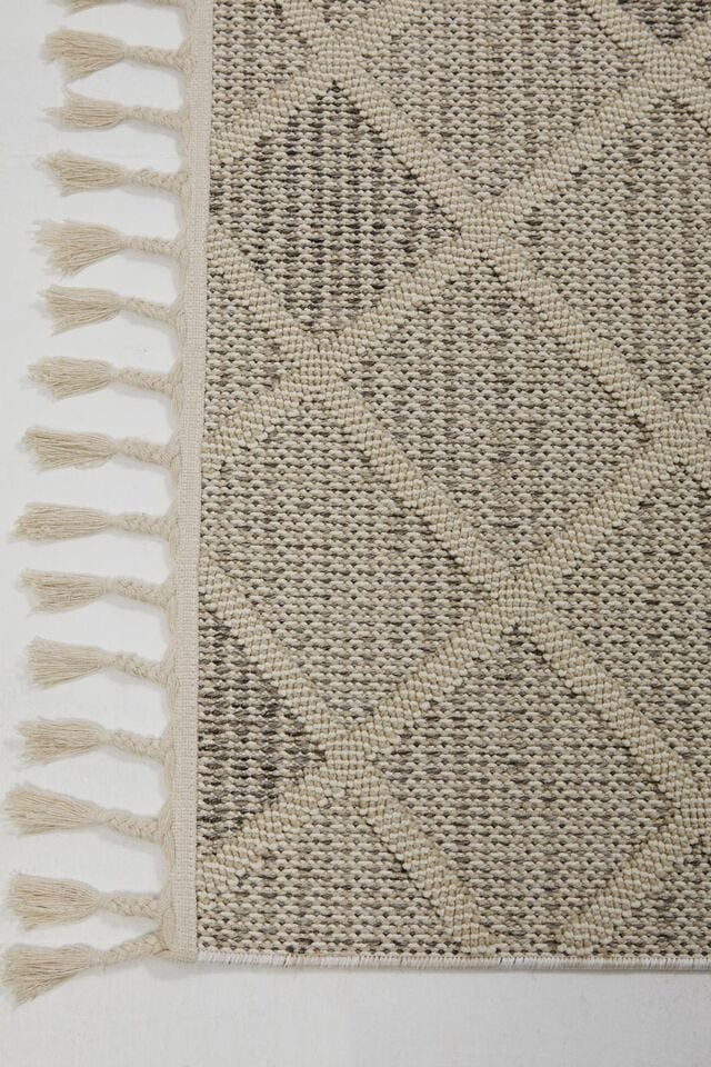 Dekorenti Bukle 1411 Krem - Geometrik Desenli İskandinav Halı