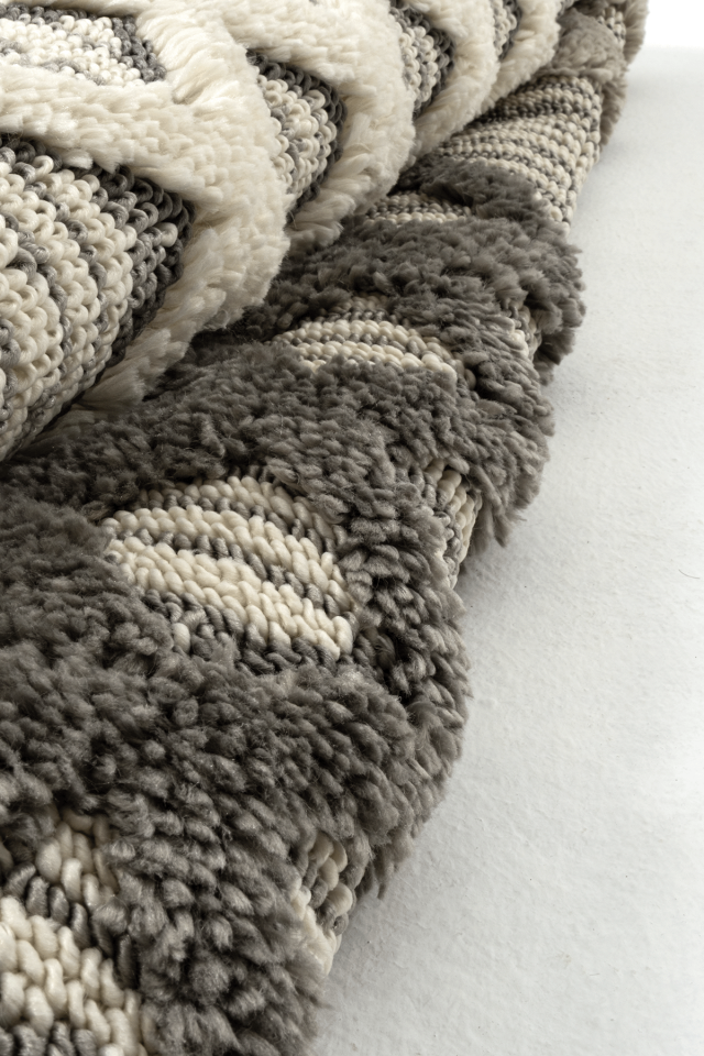 Dekorenti Step 2205 Gri Oval - Etnik Desenli Yumuşak Tozumaz Halı