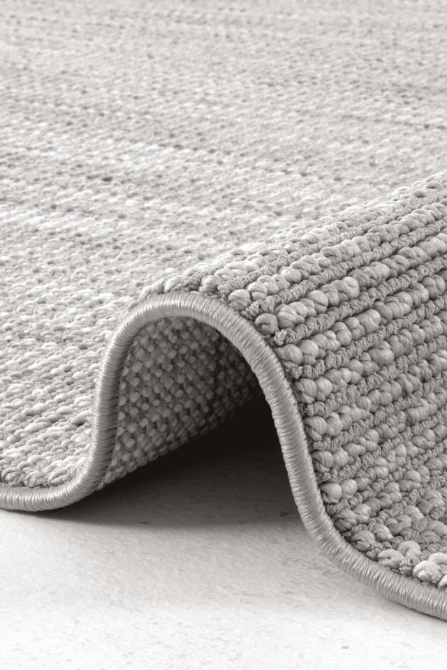 Dekorenti Piana 1105 Gri – Pamuk Tabanlı Örgü Saçaklı Modern Polyester Halı