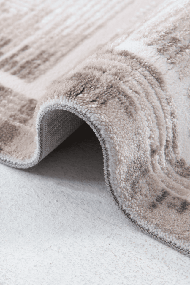 Eliza Plus 3401 Kahve - Modern Çerçeve Desenli Akrilik Halı 160x230