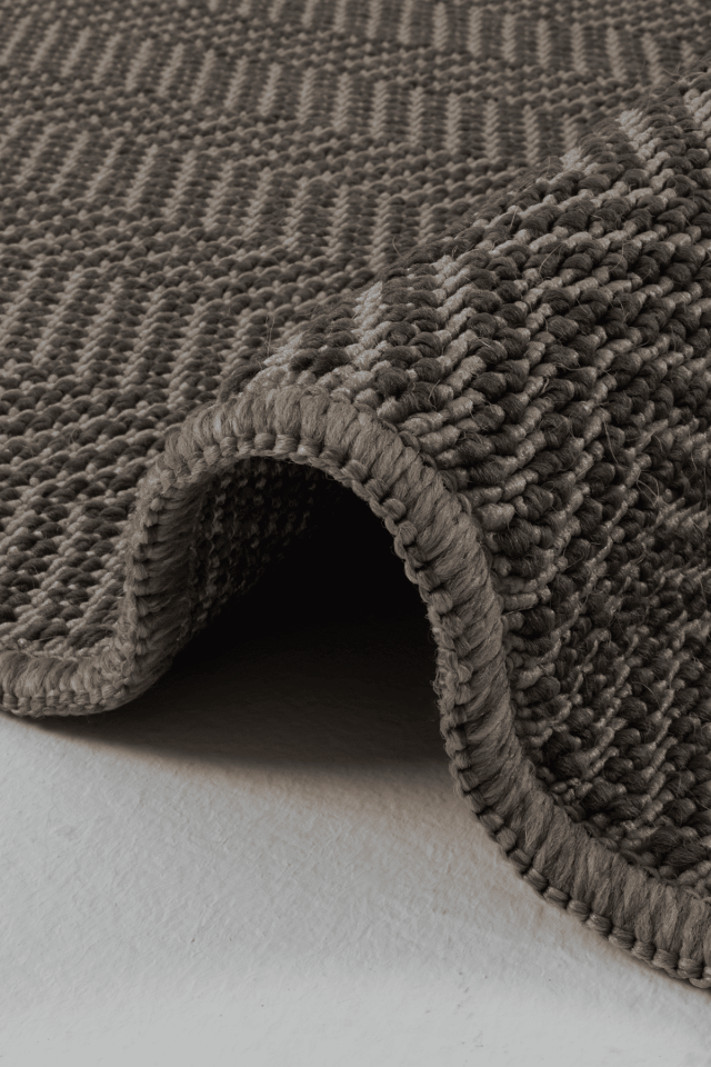 Antik 1801 Koyu Gri - Çoban Dikişli Jut Tabanlı Halı 160x250