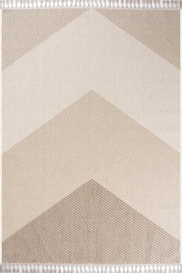 Dekorenti Bukle 1416 Bej - V Desenli Tozumaz Halı