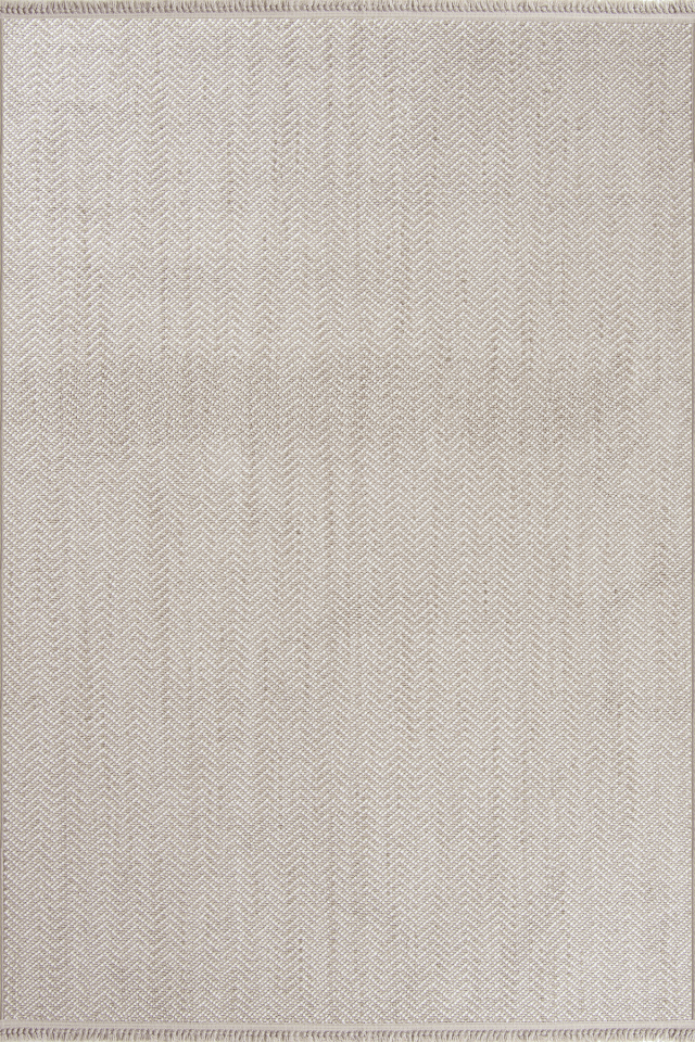 Piana 1108 Bej – Pamuk Tabanlı Örgü Saçaklı Modern Polyester Halı 200x290