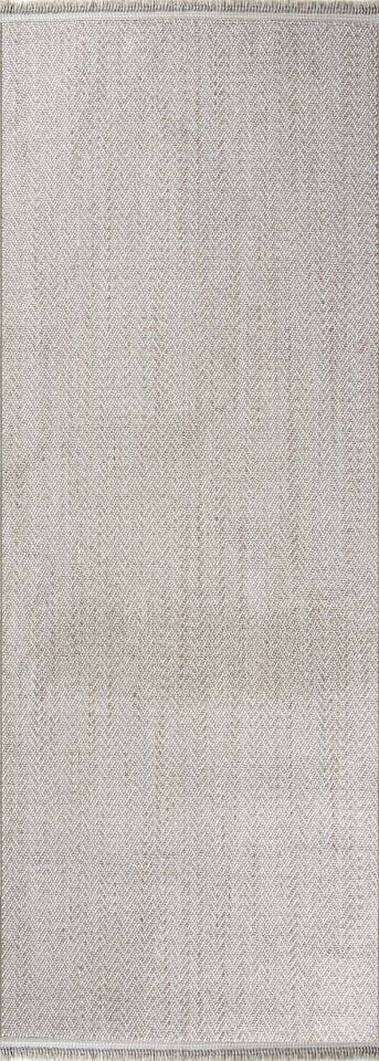 Dekorenti Piana 1108 Bej – Pamuk Tabanlı Örgü Saçaklı Modern Polyester Halı