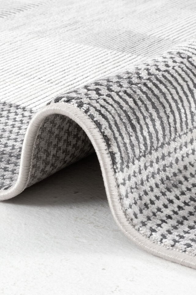 Romans Naturel 1709 Gri Sarı - Patchwork Geometrik Modern Halı