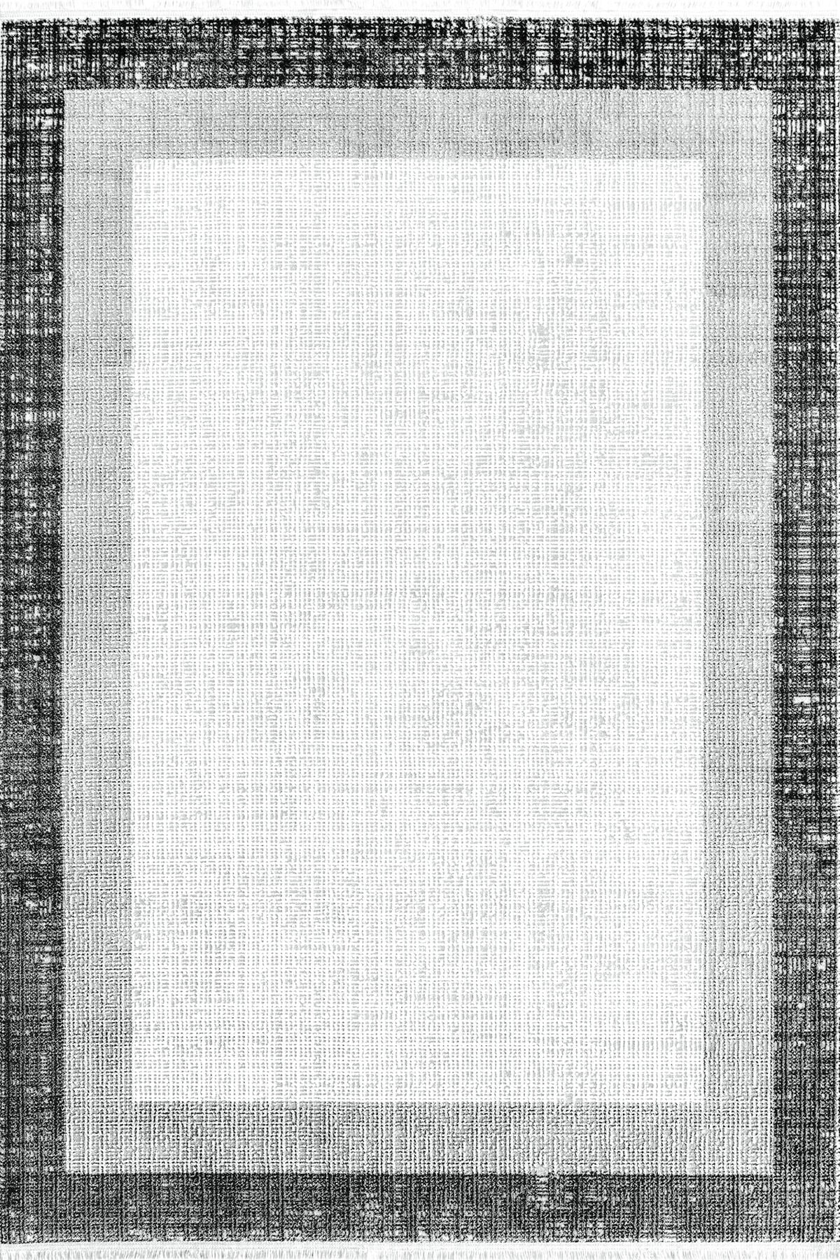 Romans Norm 6221 Gri - Katmanlı Çerçeveli Halı Modeli