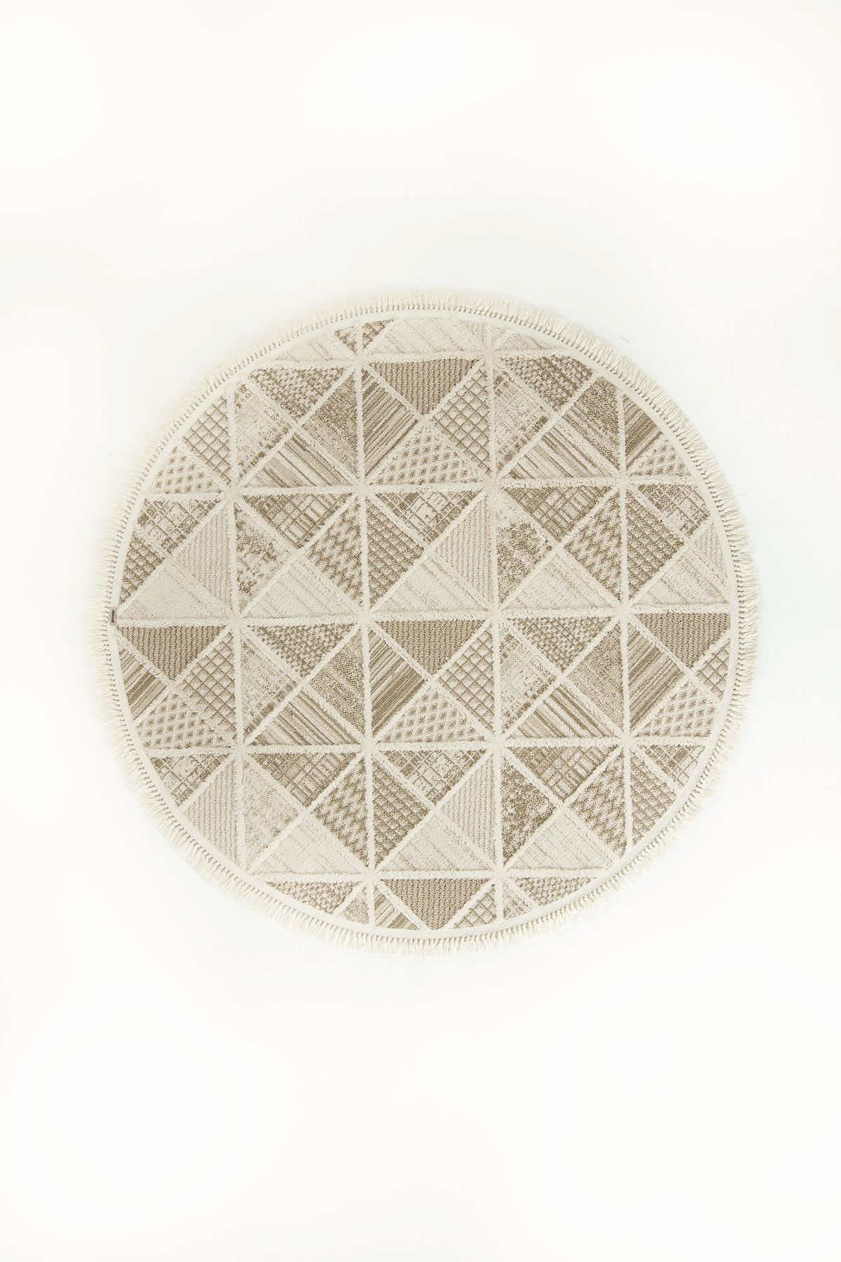 Dekorenti Step 2201 Krem Daire - Yumuşak Tozumaz  Dayanıklı Modern Halı