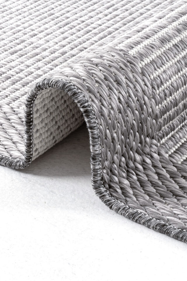 Dekorenti Nova 2004 Gri - İnce Çizgili Kaymaz Latex Tabanlı