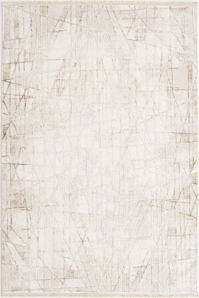 Enti Florya 8102 Bej Halı Soyut Geometrik Desenli Modern Halı