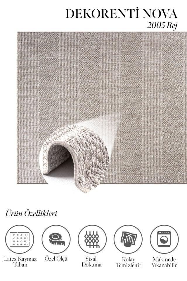 Dekorenti Nova 2005 Bej - İnce Kaymaz Latex Tabanlı