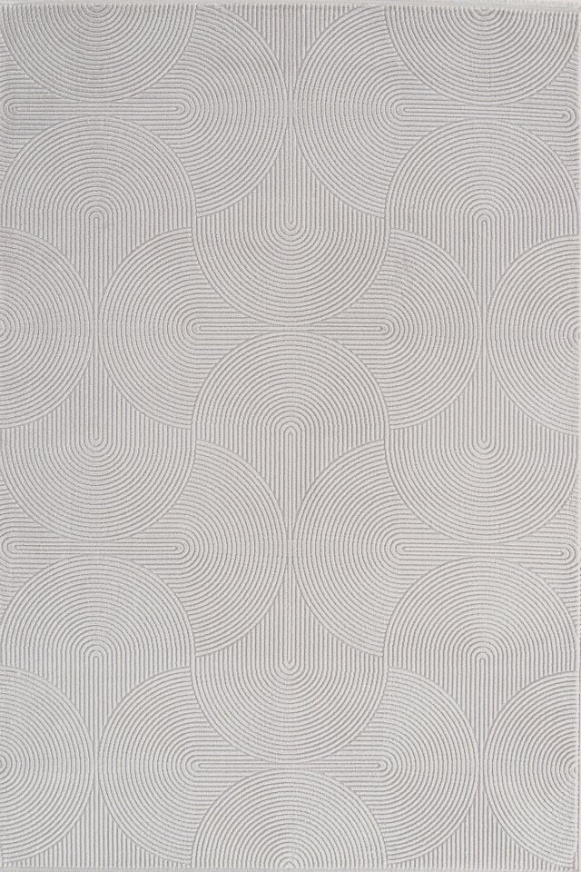 Enti Akik 8614 Gri - Modern Retro Geometrik Akrilik Halı