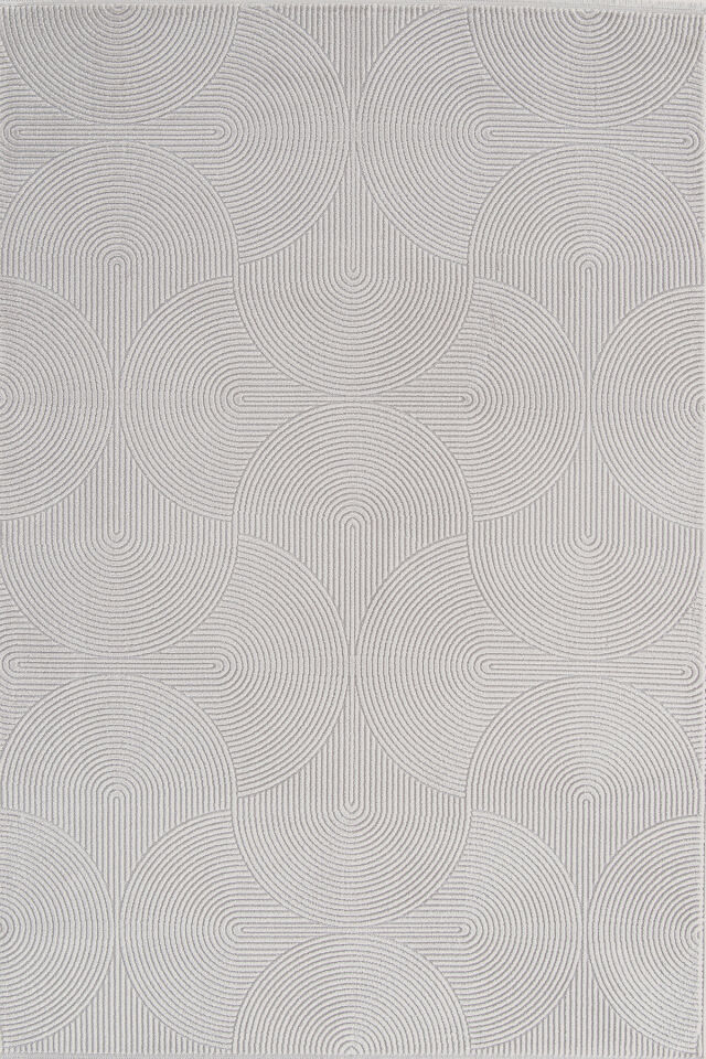 Enti Akik 8614 Gri - Modern Retro Geometrik Akrilik Halı