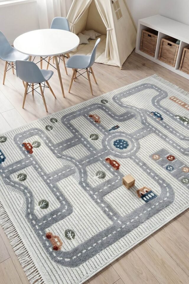 Binbirdesen Kids 1001 Multi - Yol Desenli Çocuk Odası Halısı - 133x190