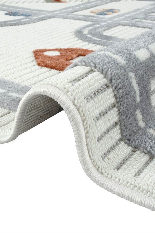 Binbirdesen Kids 1002 Multi - Şehir Yolu Desenli Çocuk Odası Halısı - 133x190