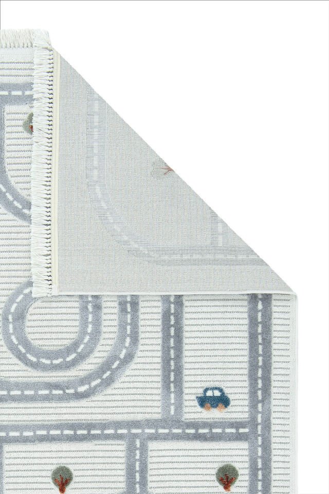 Binbirdesen Kids 1002 Multi - Şehir Yolu Desenli Çocuk Odası Halısı - 133x190