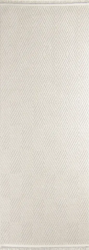 Dekorenti Prag 9208 Bej – Modern Örgü Saçaklı Yumuşak Tuşeli İskandinav Halı