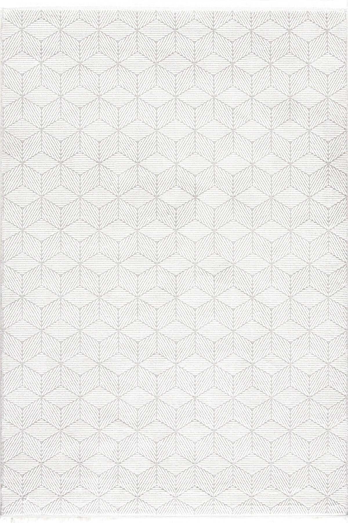 Romans Norm 6211 Beyaz - Geometrik Modern Halı