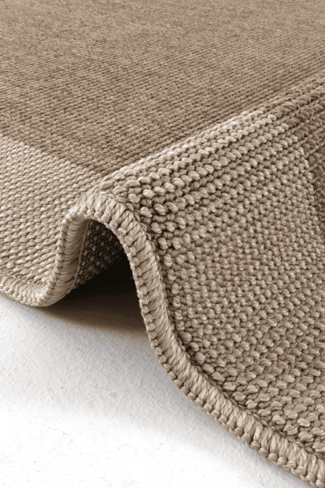 Dekorenti Antik 1807 Bej - Çoban Dikişli Jut Tabanlı Çerçeveli Halı