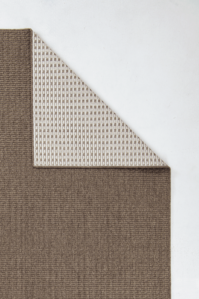 Sahra 9902 Kahverengi - İnce Polip Jüt Tabanlı Modern Makine Halısı 200x290