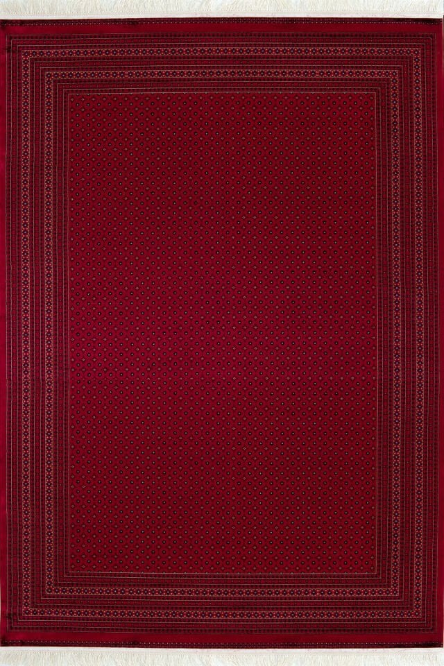 Romans Herat 2809 Kırmızı Halı  - Geleneksel Çerçevi Afgan Motifli Salon Halısı