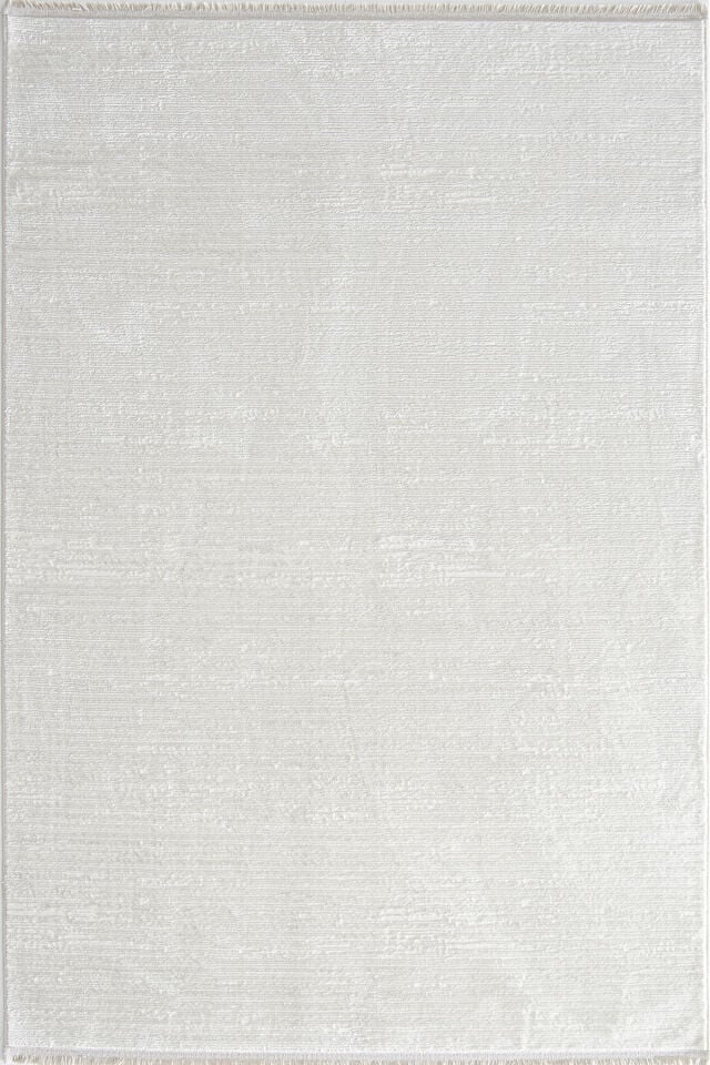 Enti Florya 8105 Beyaz Halı - Sade Modern Dokulu Bohem Halı