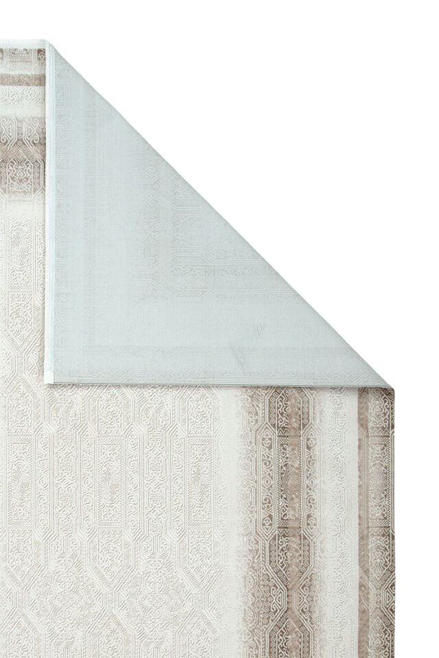Romans Sembol 2904 Bej Halı Modern Çerçeveli Salon Halısı