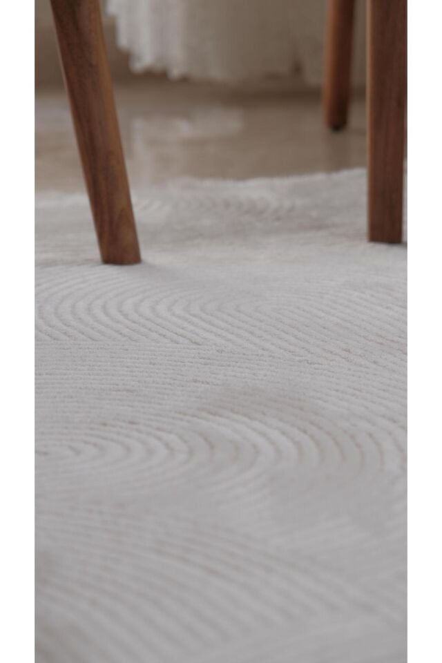 Enti Akik 8612 Krem - Modern Retro Geometrik Akrilik Halı