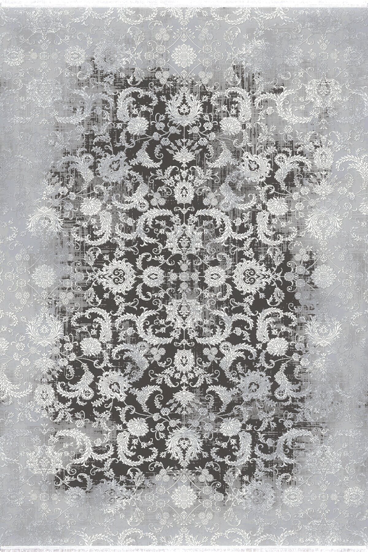 Romans Naturel 1715 Gri Halı - Vintage Barok Halı Modeli