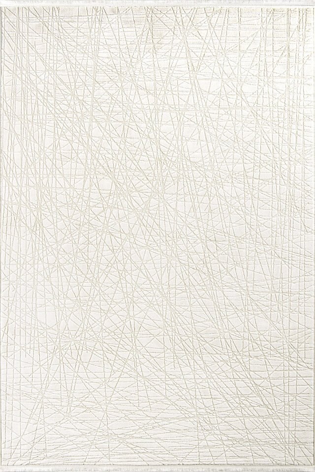 Enti Akik 8615 Krem - Soyut Çizgili Akrilik Halı