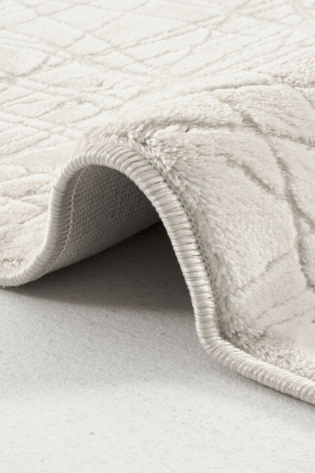 Enti Akik 8615 Krem - Soyut Çizgili Akrilik Halı