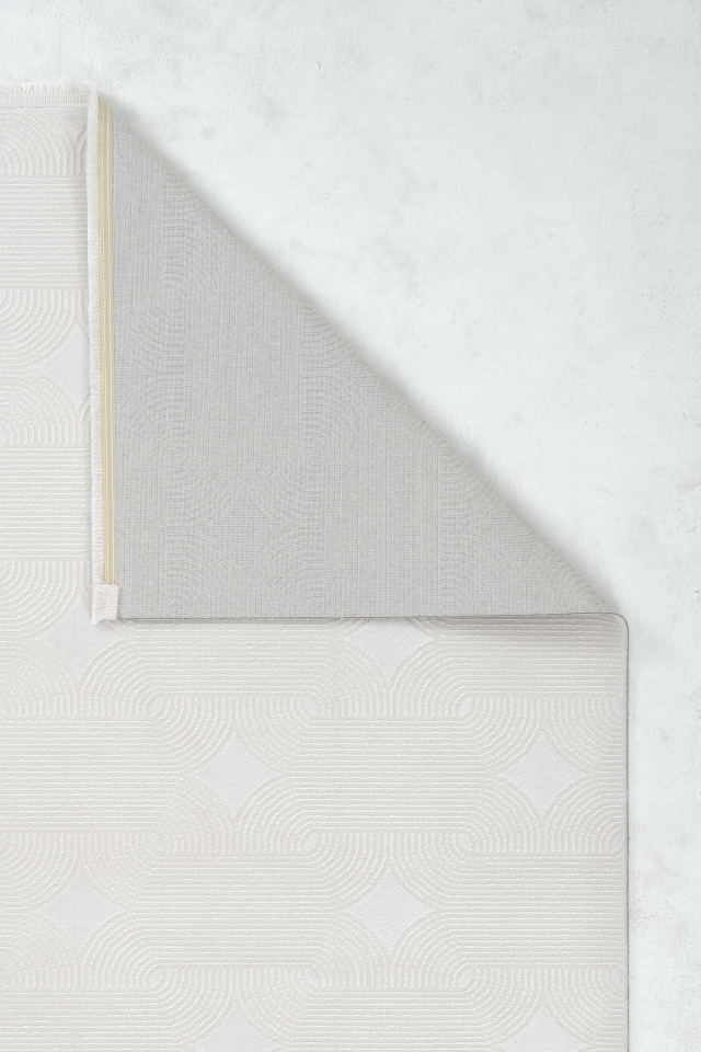 Eliza Plus 3404 Beyaz - Rahat ve Modern Akrilik Halı 200x290