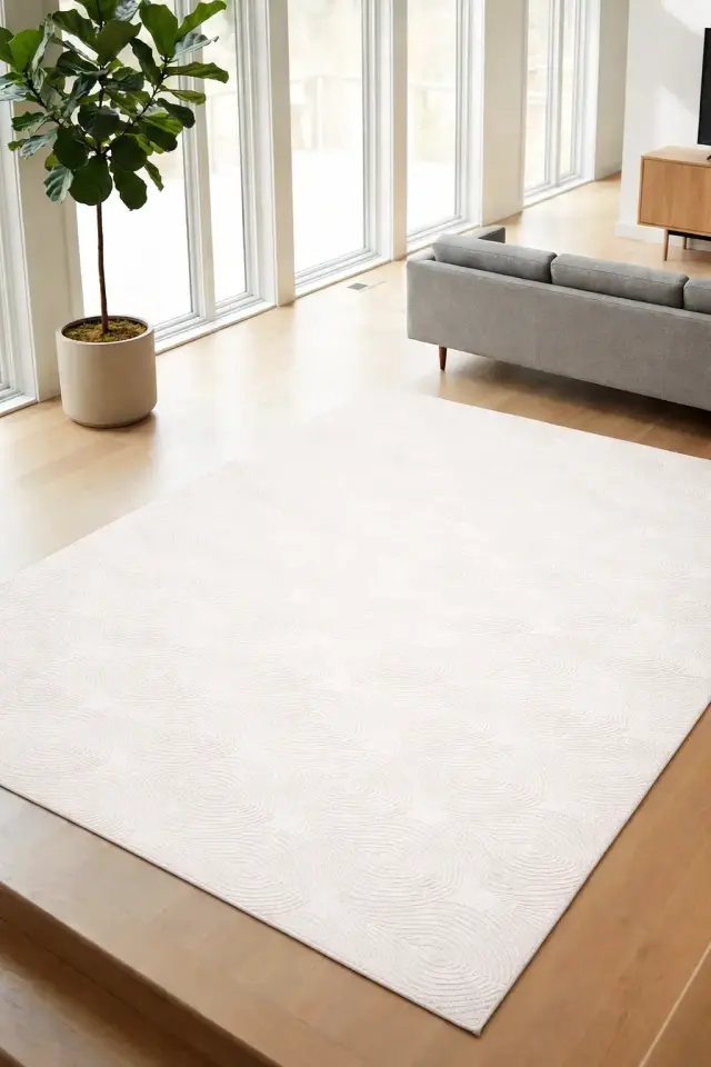 Enti Eliza Plus 3404 Beyaz - Rahat ve Modern Akrilik Halı