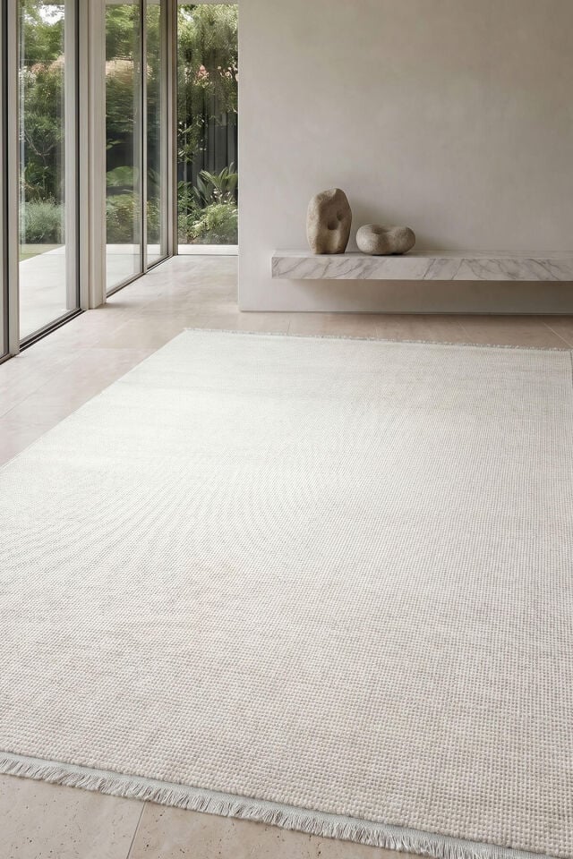 Enti İmge 2501 Krem Halı - Sade Modern Akrilik Halı
