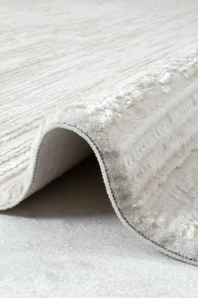 Romans Doku 2101 Bej Dokulu Akrilik Modern Salon Halısı