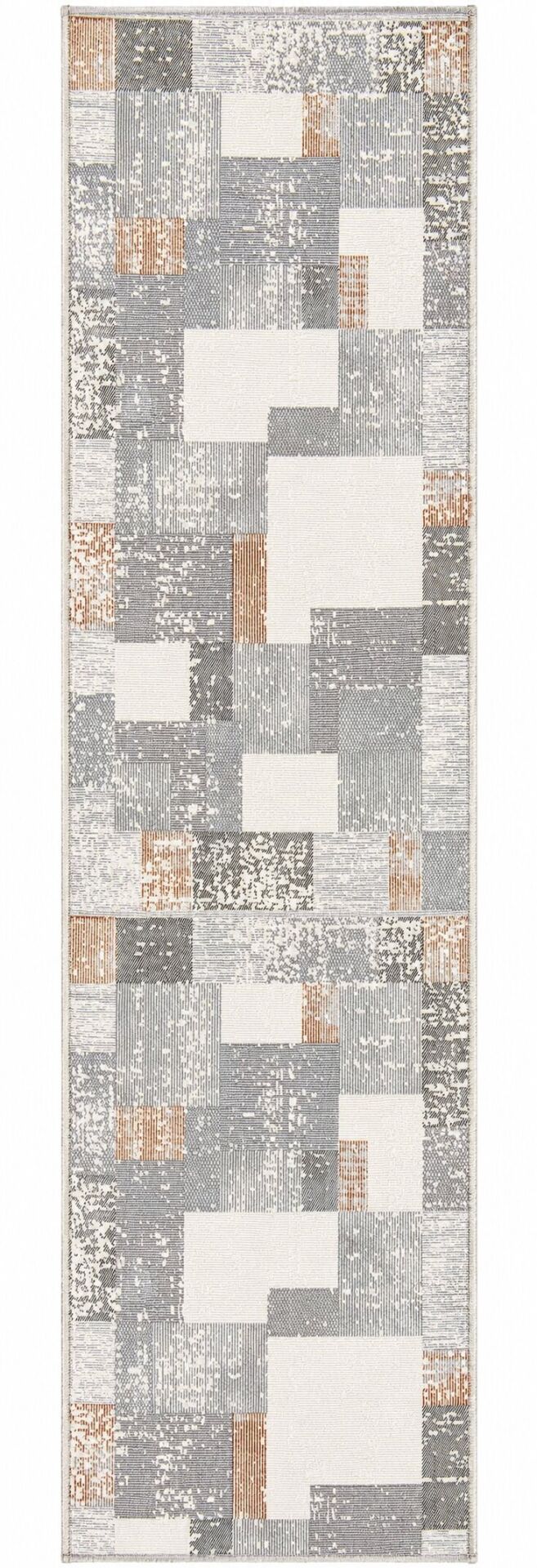 Enti Florya 8109 Gri Halı - Multi Modern Patchwork Desenli Halı