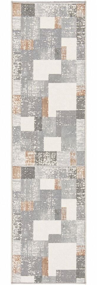Enti Florya 8109 Gri Halı - Multi Modern Patchwork Desenli Halı