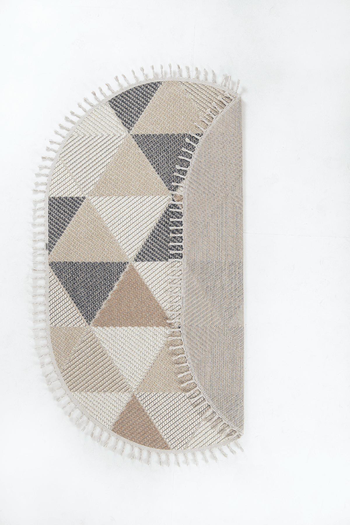 Dekorenti Bukle 1405 Sarı Oval – Geometrik Desenli Tozumaz Halı