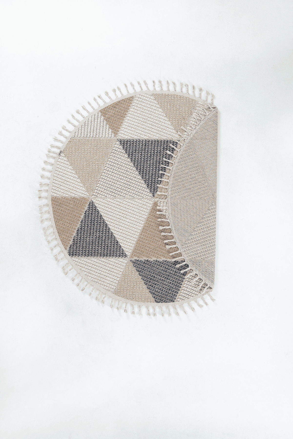 Dekorenti Bukle 1405 Sarı Daire – Modern Geometrik Desenli Tozumaz Halı