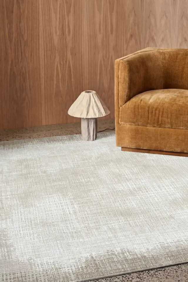 Romans Doku 2102 Kahverengi Çerçeveli Dokulu Modern Salon Halısı