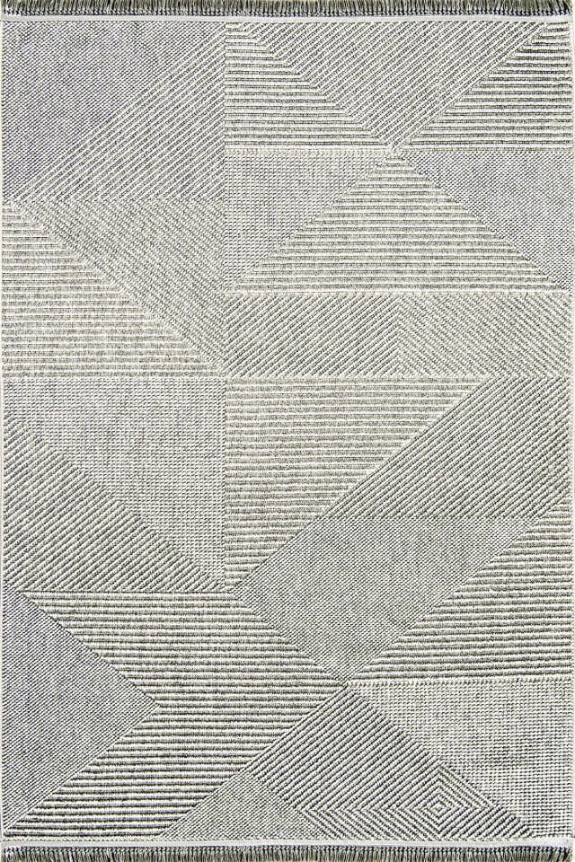 Dekorenti Vega 1456 Gri - Geometrik Desenli İskandinav Halı