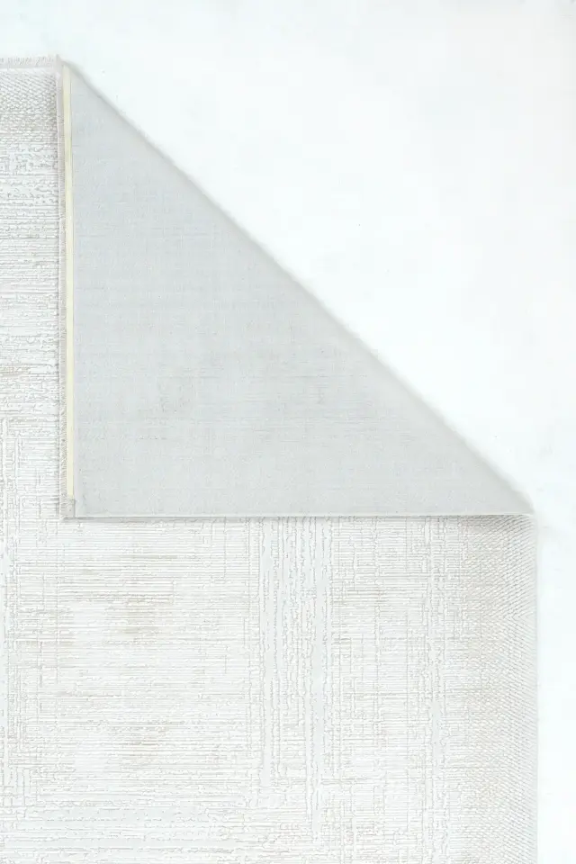 Romans Doku 2103 Krem Çerçeve Desenli Akrilik Salon Halısı