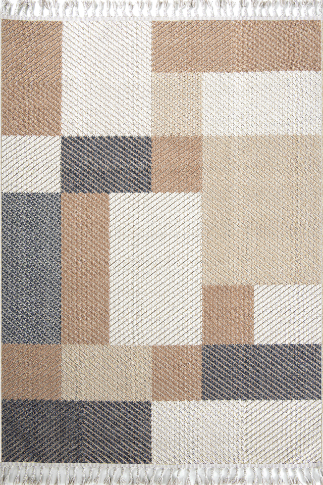 Dekorenti Bukle 1406 Sarı – Geometrik Desenli Tozumaz Halı