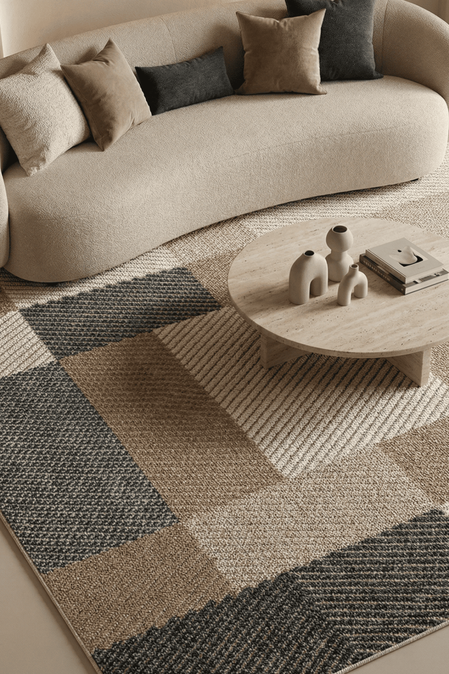 Dekorenti Bukle 1406 Sarı – Geometrik Desenli Tozumaz Halı