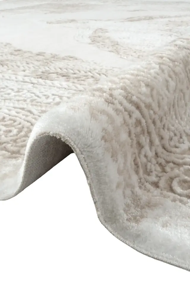 Romans Doku 2106 Bej Klasik Göbekli Akrilik Salon Halısı