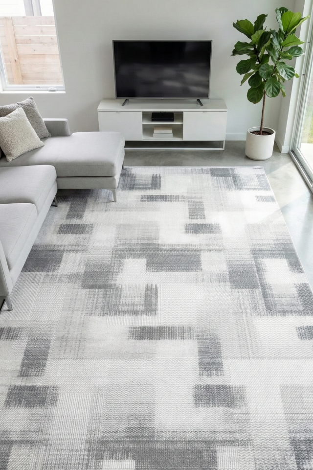 Eliza Plus 3402 Gri - Rahat ve Modern Akrilik Halı 080x150