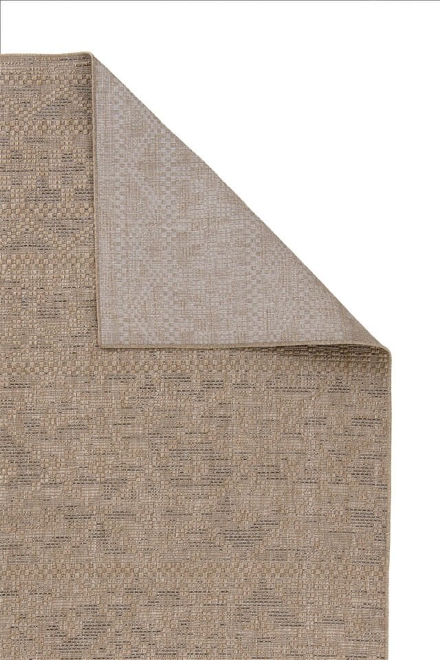 Dekorenti Beirut 9103 Bej Etnik Dokulu Modern Jüt Taban Saçaksız Halı