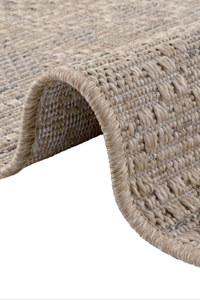 Dekorenti Beirut 9103 Bej Etnik Dokulu Modern Jüt Taban Saçaksız Halı