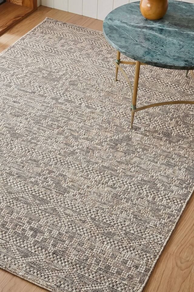 Dekorenti Beirut 9103 Bej Etnik Dokulu Modern Jüt Taban Saçaksız Halı